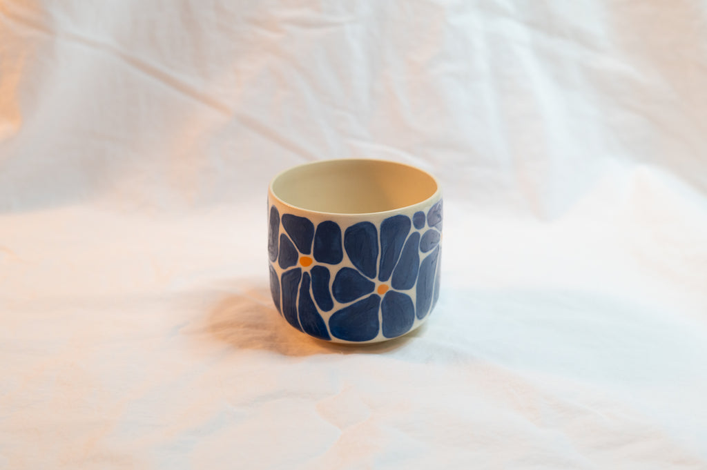 blue flower cup
