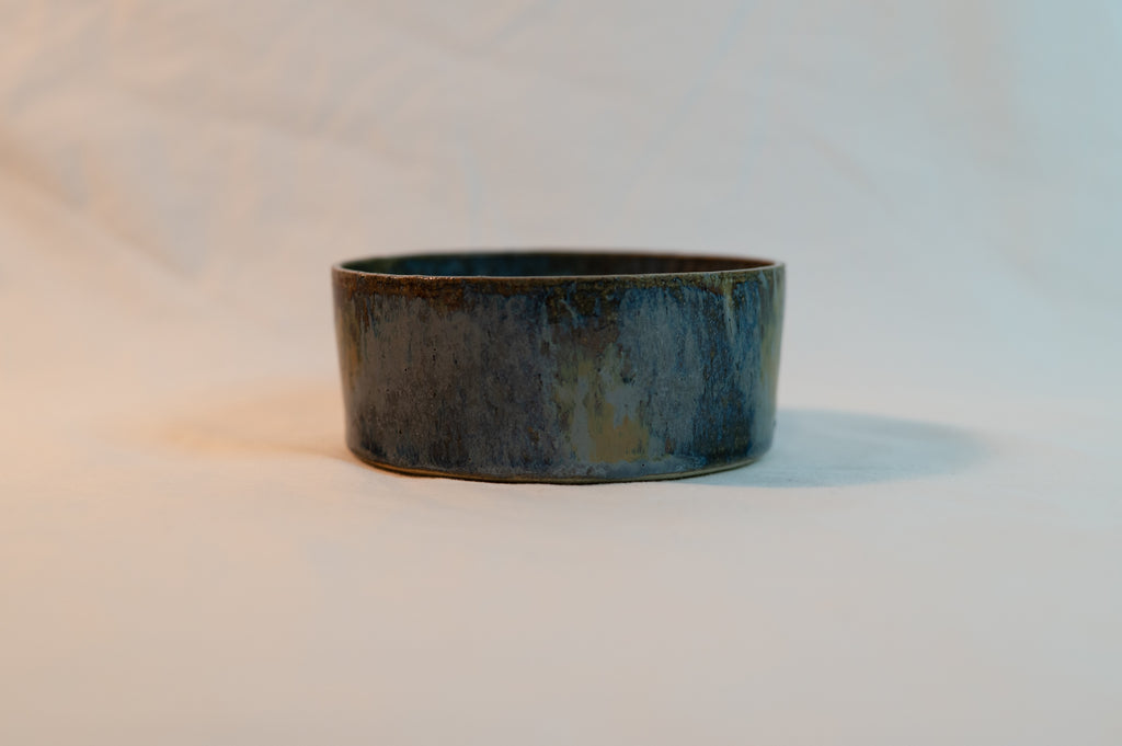 small dark blue bowl