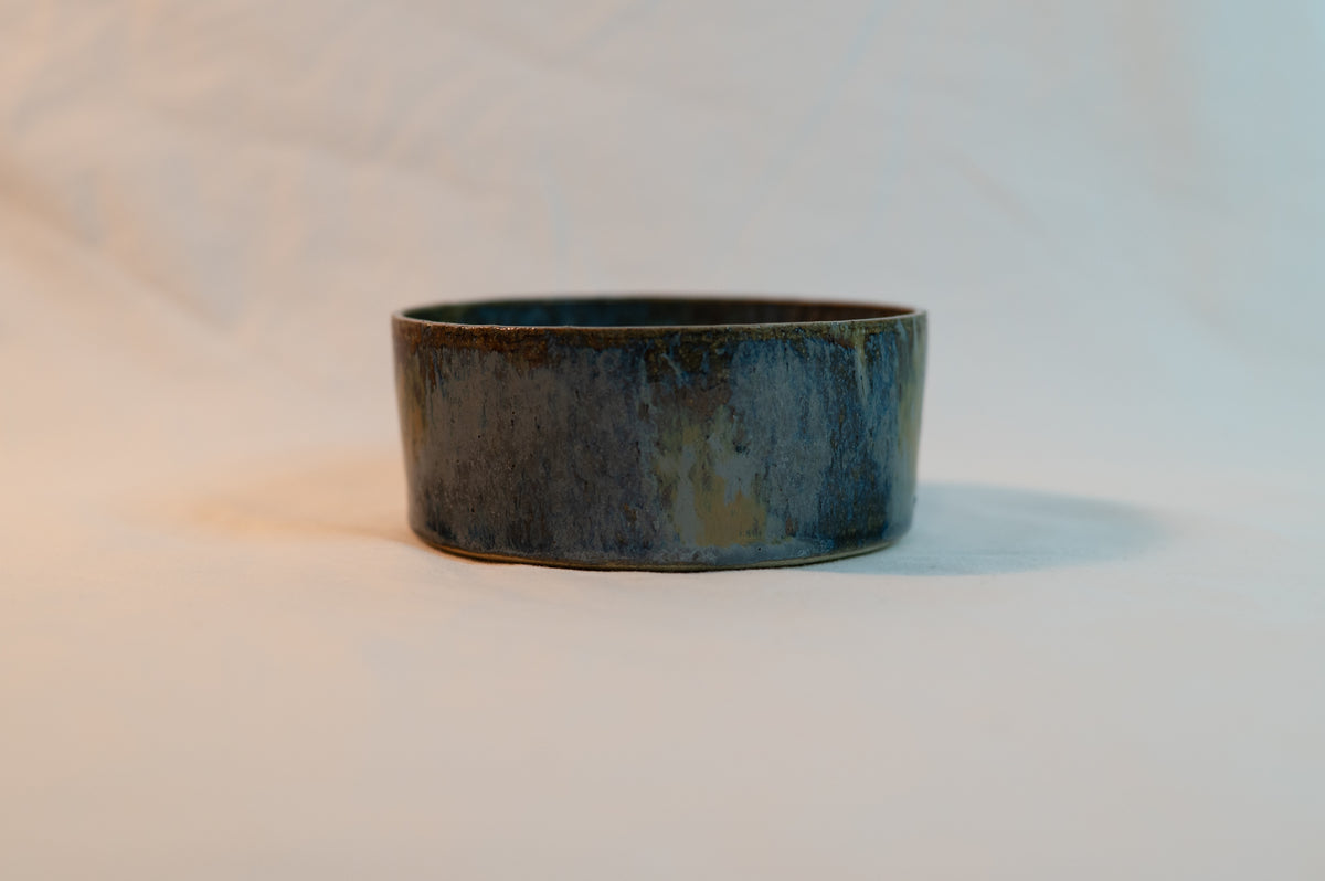small dark blue bowl