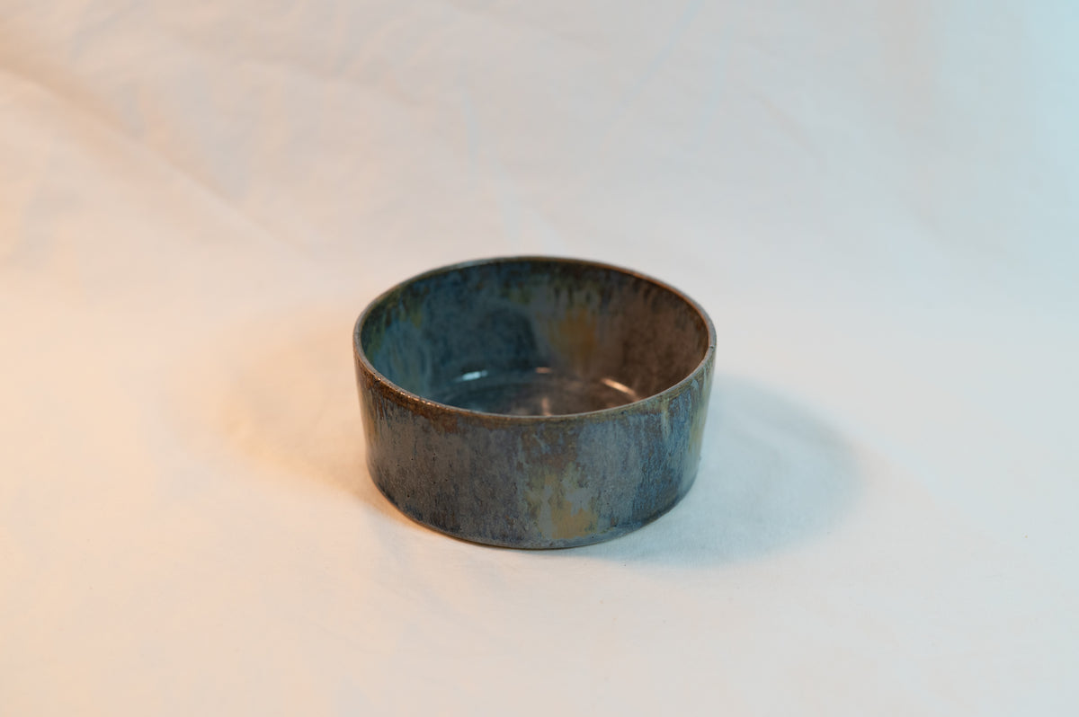 small dark blue bowl