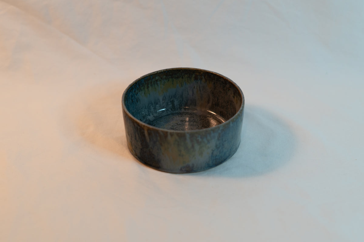 small dark blue bowl