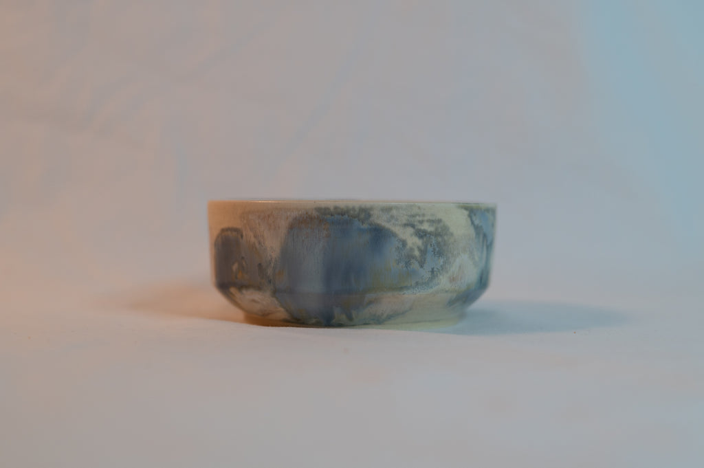 small marbled blue side bowl