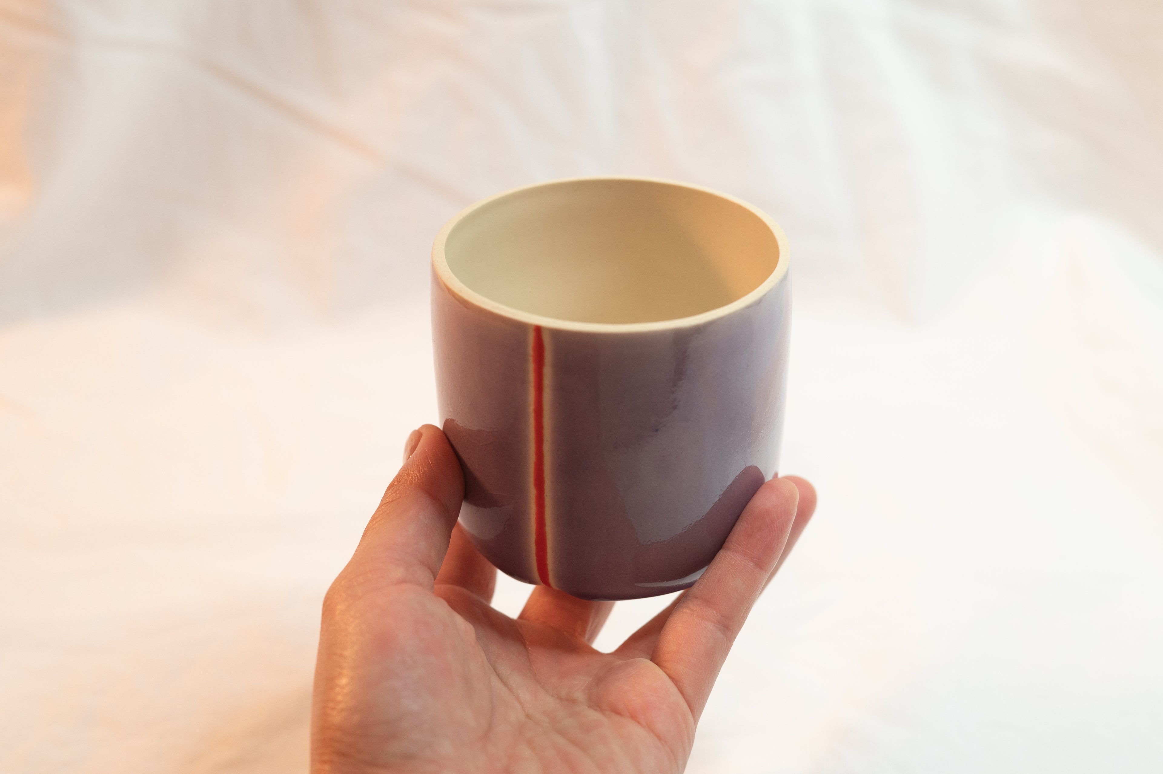 orange stripe cup