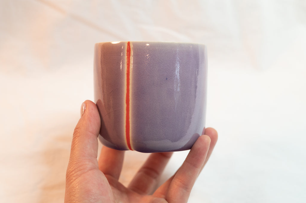 orange stripe cup