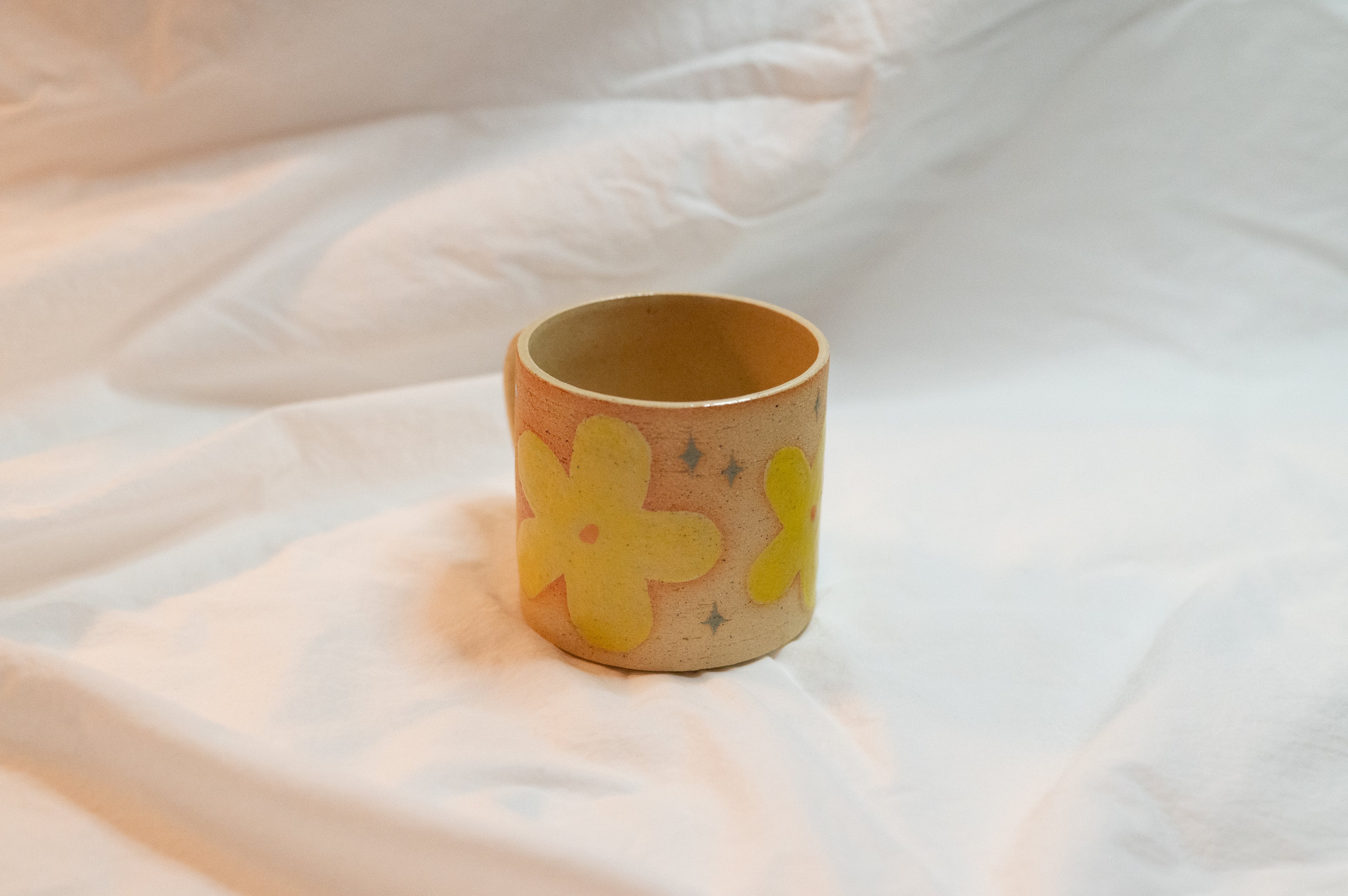 yellow flower mug