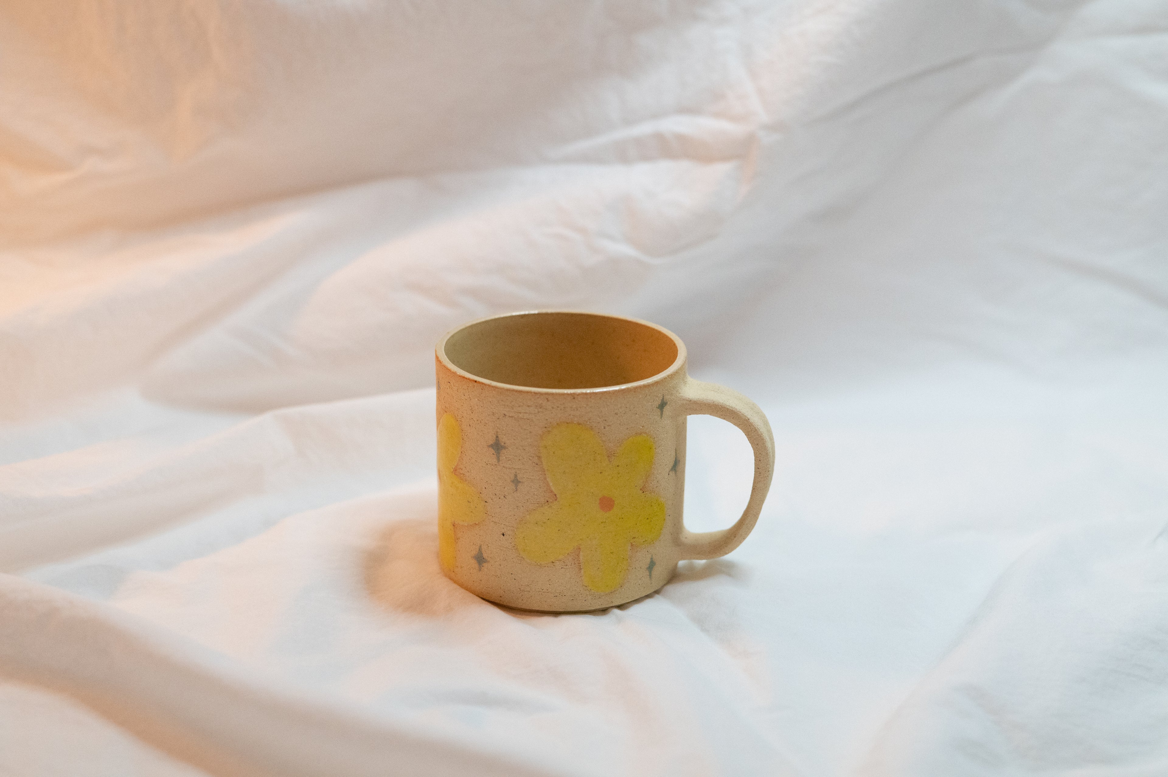 yellow flower mug