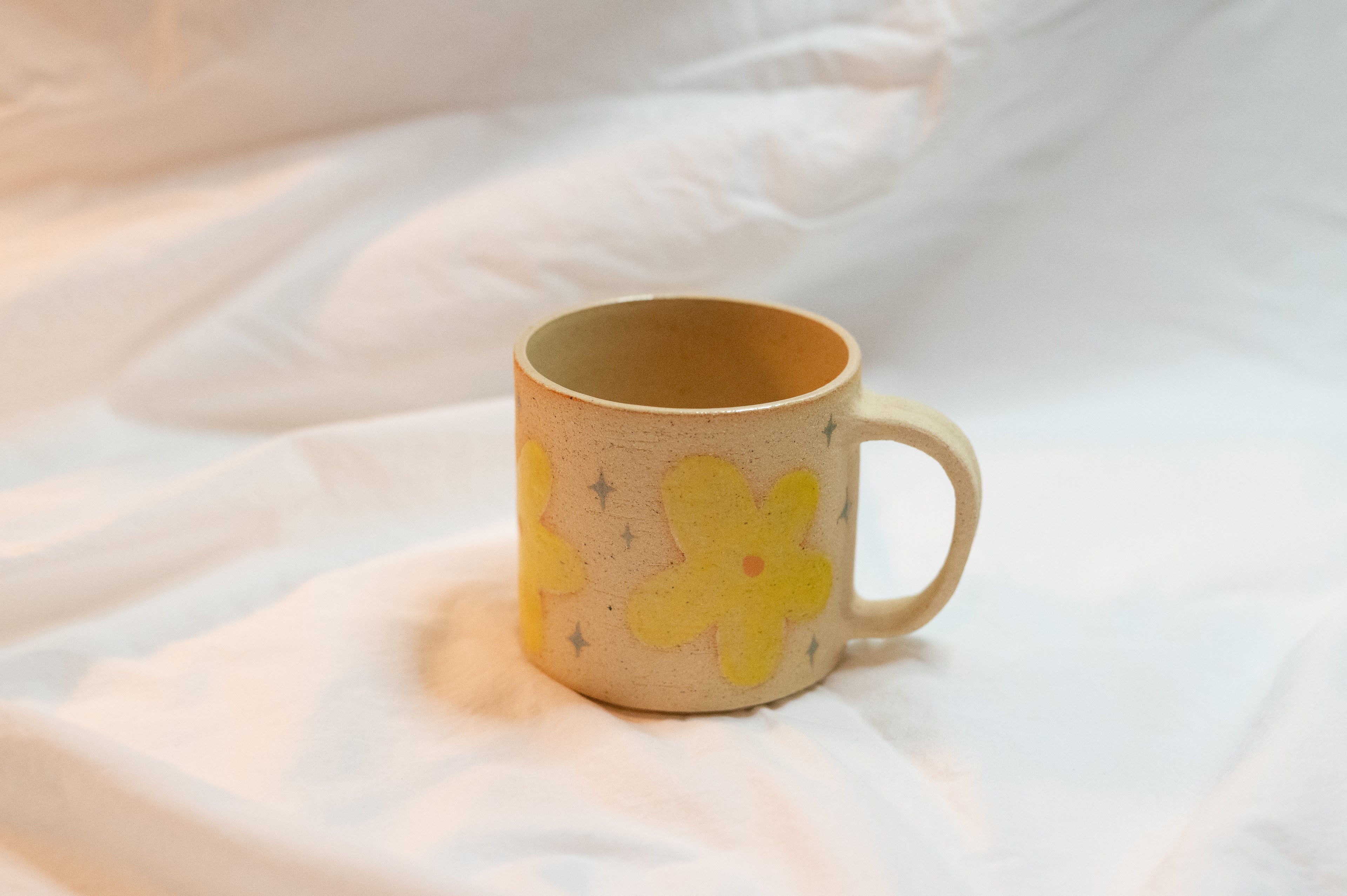 yellow flower mug